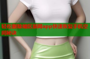 轻松删除暗区禁网app快速恢复手机空间秘诀