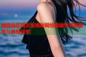 暗网禁区网页版揭秘网络黑暗世界的秘密与真相探索