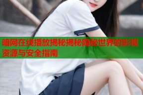 暗网在线播放揭秘揭秘隐秘世界的影视资源与安全指南