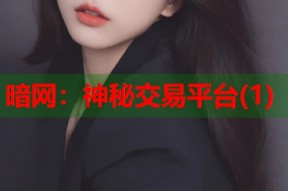 暗网：神秘交易平台(1)