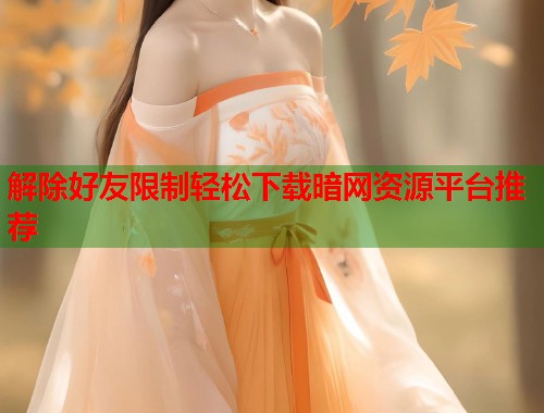 解除好友限制轻松下载暗网资源平台推荐  第1张