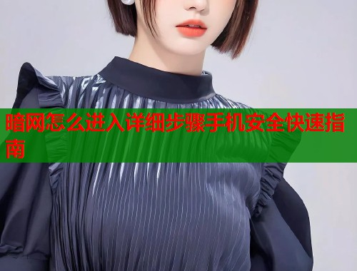 暗网怎么进入详细步骤手机安全快速指南  第1张